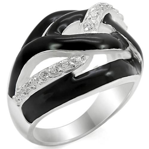 Women's Jewelry - Rings Women's Rings - LOS346 - Silver 925 Sterling Silver Ring with AAA Grade CZ in Clear