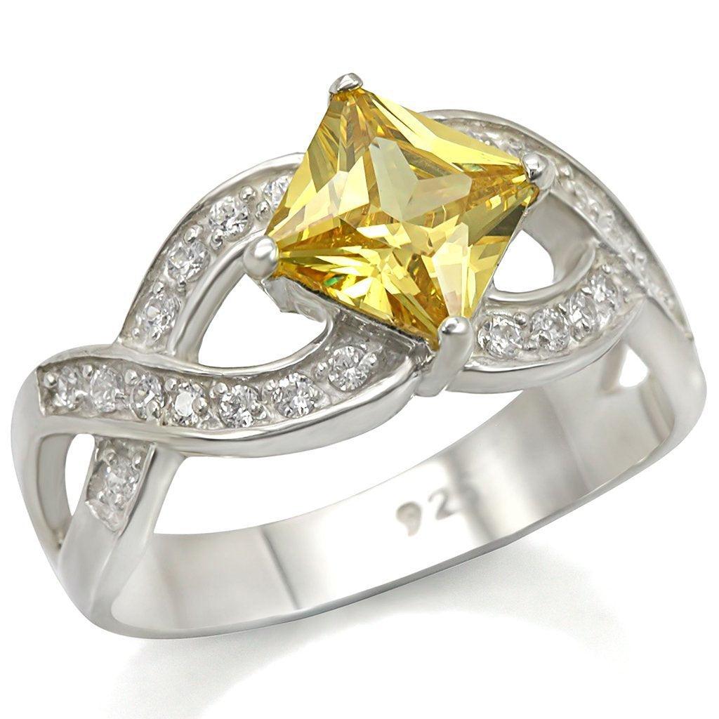 Women's Jewelry - Rings Women's Rings - LOS475 - Silver 925 Sterling Silver Ring with AAA Grade CZ in Topaz