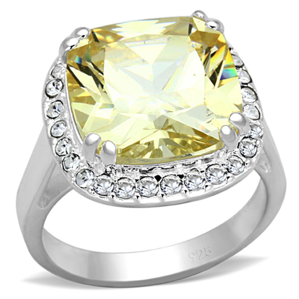Women's Jewelry - Rings Women's Rings - LOS718 - Silver 925 Sterling Silver Ring with AAA Grade CZ in Citrine Yellow