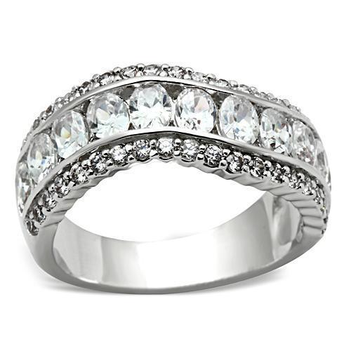 Women's Jewelry - Rings Women's Rings - SS029 - Silver 925 Sterling Silver Ring with AAA Grade CZ in Clear