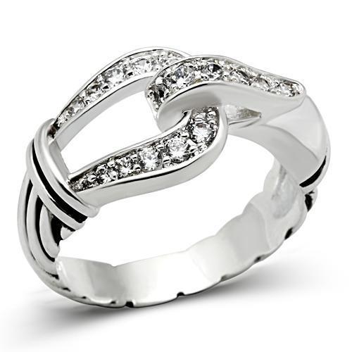 Women's Jewelry - Rings Women's Rings - SS050 - Silver 925 Sterling Silver Ring with AAA Grade CZ in Clear