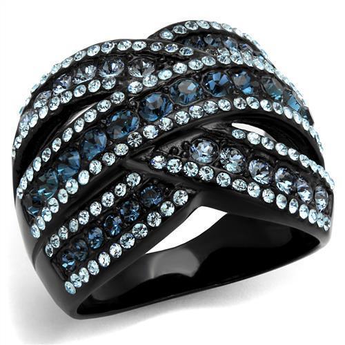 Women's Jewelry - Rings Women's Rings - TK2352 - IP Black(Ion Plating) Stainless Steel Ring with Top Grade Crystal in Montana