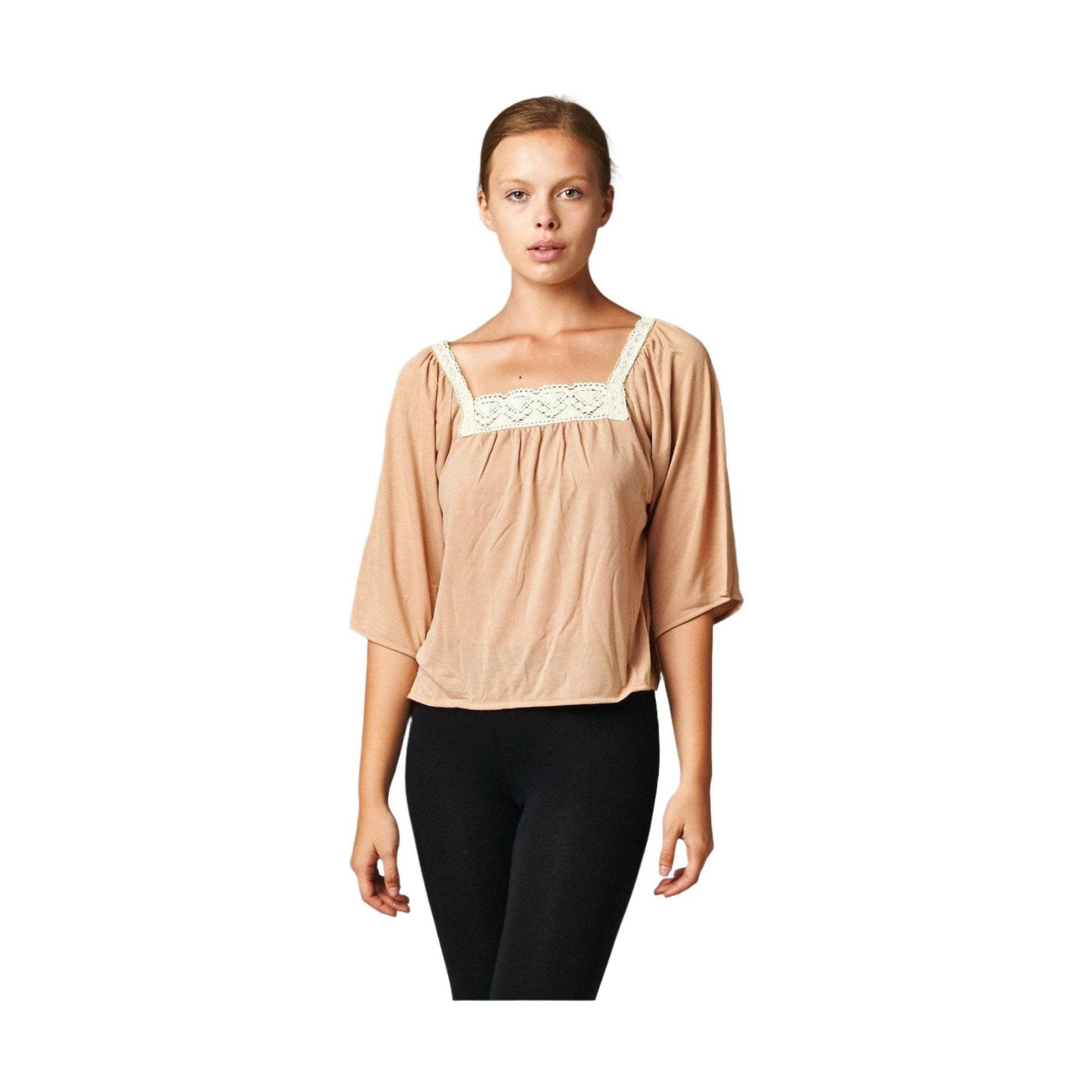 Women's Square Neck Lace Top - VacationGrabs