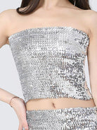 Women's Clubwear Women Sparkling Sequin Tube Top Stretch Party Clubwear