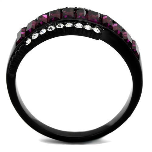 Women's Jewelry - Rings Women Stainless Steel Synthetic Crystal Rings Amethyst Zircon