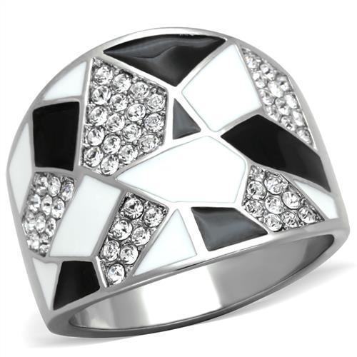 Women's Jewelry - Rings Women Stainless Steel Synthetic Crystal Rings Black Fractal