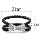 Women's Jewelry - Rings Women Stainless Steel Synthetic Crystal Rings Clear X