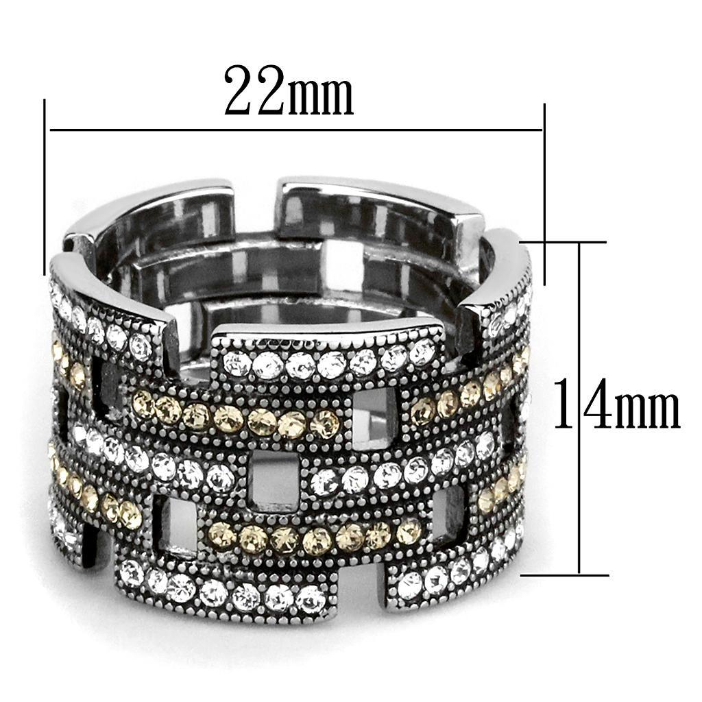 Women's Jewelry - Rings Women Stainless Steel Synthetic Crystal Rings Maze