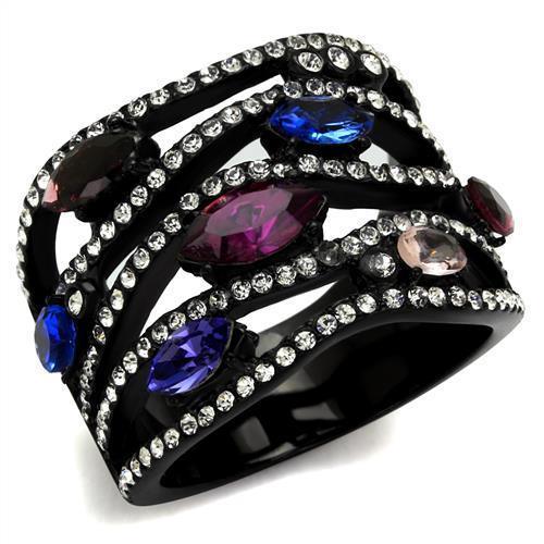 Women's Jewelry - Rings Women Stainless Steel Synthetic Crystal Rings Multi Gem