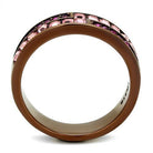 Women's Jewelry - Rings Women Stainless Steel Synthetic Crystal Rings Pink Baby