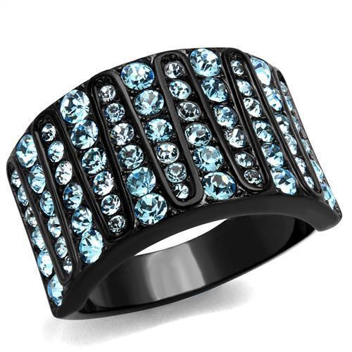 Women's Jewelry - Rings Women Stainless Steel Synthetic Crystal Rings Sea Column