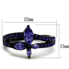 Women's Jewelry - Rings Women Stainless Steel Synthetic Crystal Rings Tanzanite