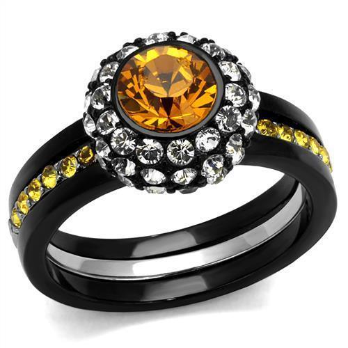 Women's Jewelry - Rings Women Stainless Steel Synthetic Crystal Rings Topaz Clear