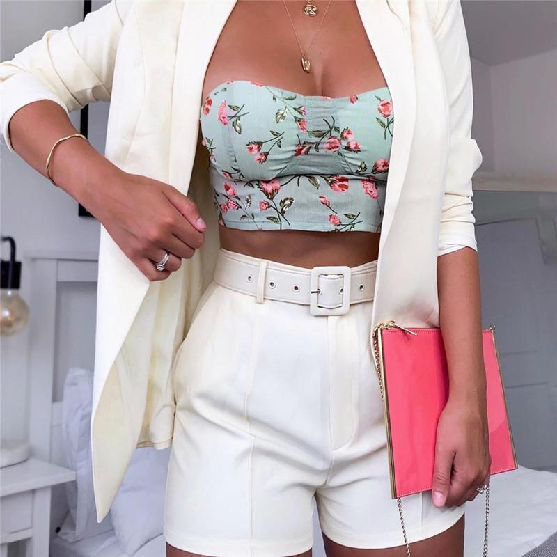 Women's Shorts Women Two-Piece High-Waist Shorts Available In 4 Colors