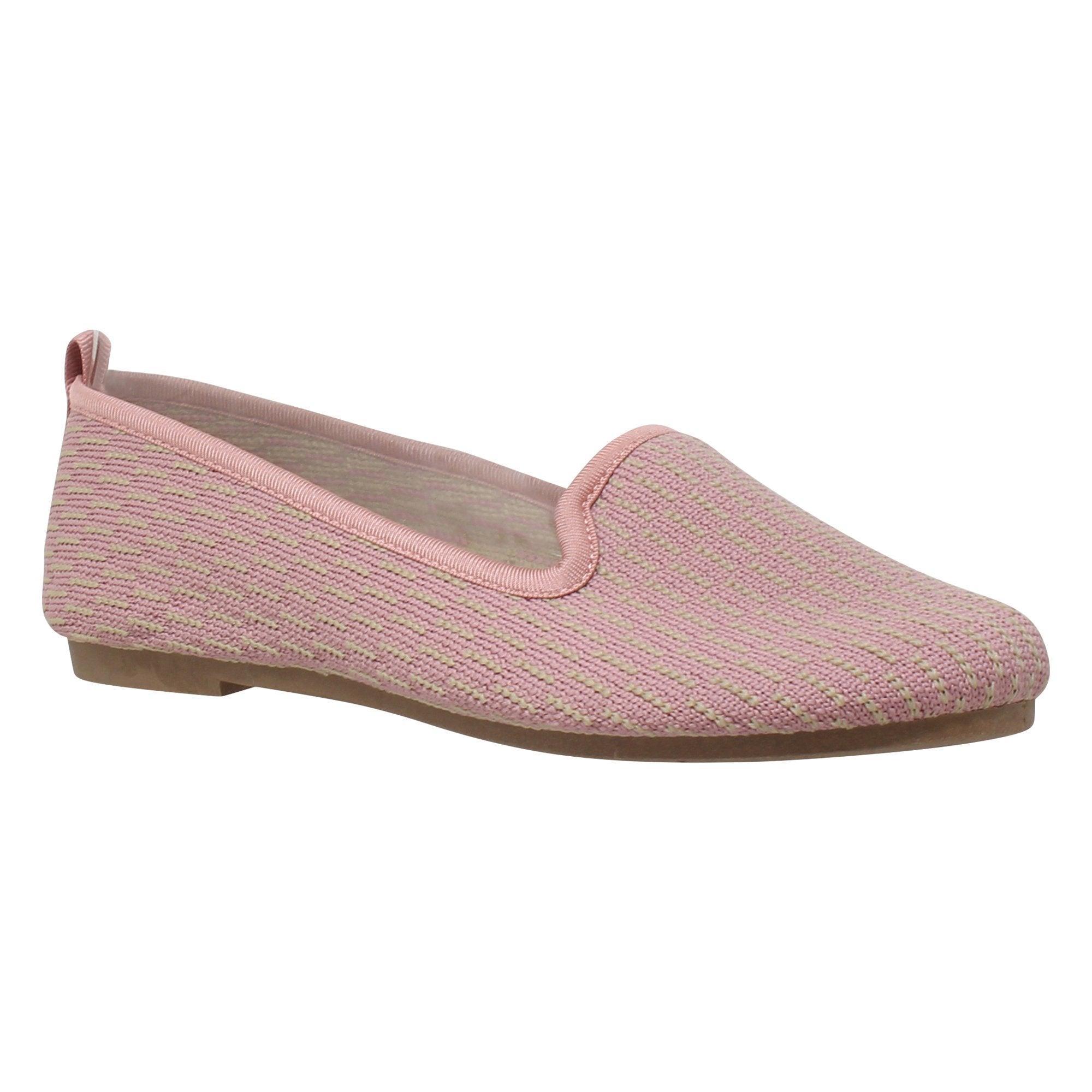 Women's Shoes - Flats Womens Ballet Flats Sweater Soft Rubber Sole Shoes Pink Suede