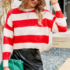 Women's Sweaters Womens Cropped Striped Sweater 3 Colors