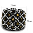 Stunning black womens crystal rings with intricate design and shimmering stones for elegant style