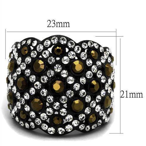 Stunning black womens crystal rings with intricate design and shimmering stones for elegant style