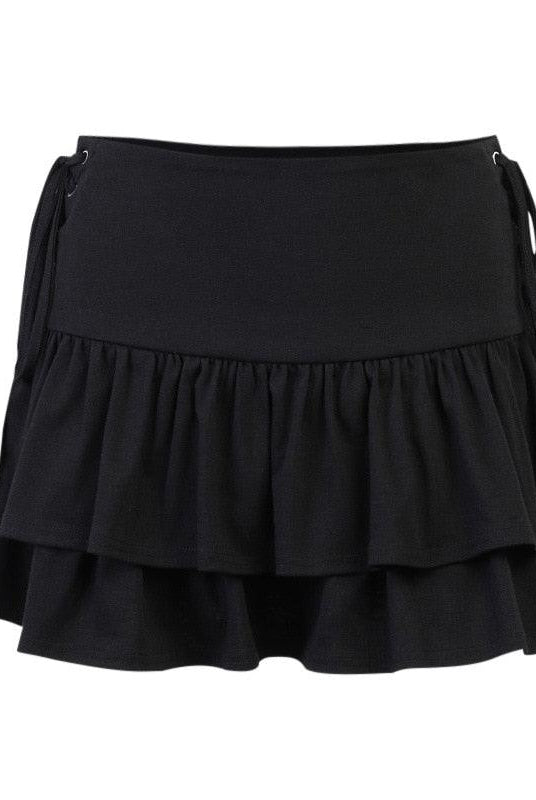 Women's Skirts Womens High Waist Bandage Mini Skirts Black Dark Punk Emo...