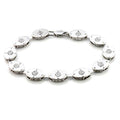 Stunning women's rhodium bracelet featuring sparkling crystals for elegant accessorizing