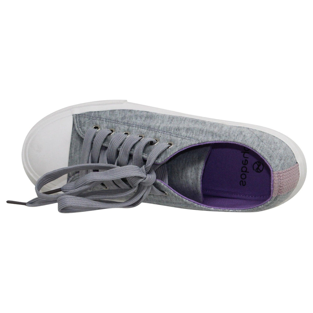Women's Shoes - Sneakers Womens Sneakers Canvas Lace-Up Shoes Low Top Memory Foam