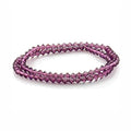 VacationGrabs women's stone bracelet featuring elegant purple crystal beads in a double strand design