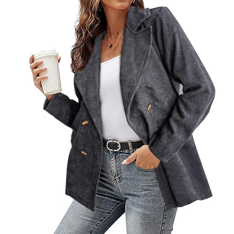Women's Blazers Womens Vintage Corduroy Blazer Coat Button Down Jacket