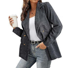 Women's Blazers Womens Vintage Corduroy Blazer Coat Button Down Jacket