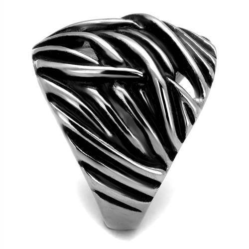 Woven epoxy rings for men in stylish silver design with intricate texture