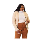 Trendsi woven long sleeve sweater cardigan in light beige with buttons and a relaxed fit